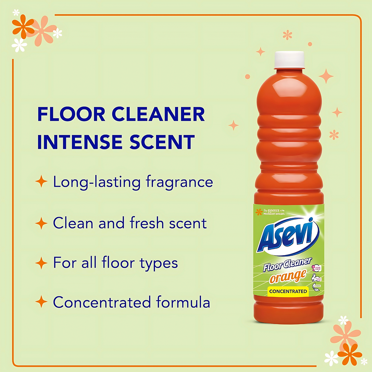 Asevi Orange Floor Cleaner 1 Litre