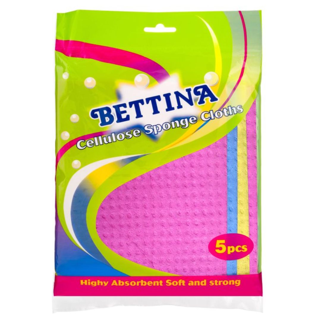 Bettina Cellulose Sponge Cloths - Pack of 5