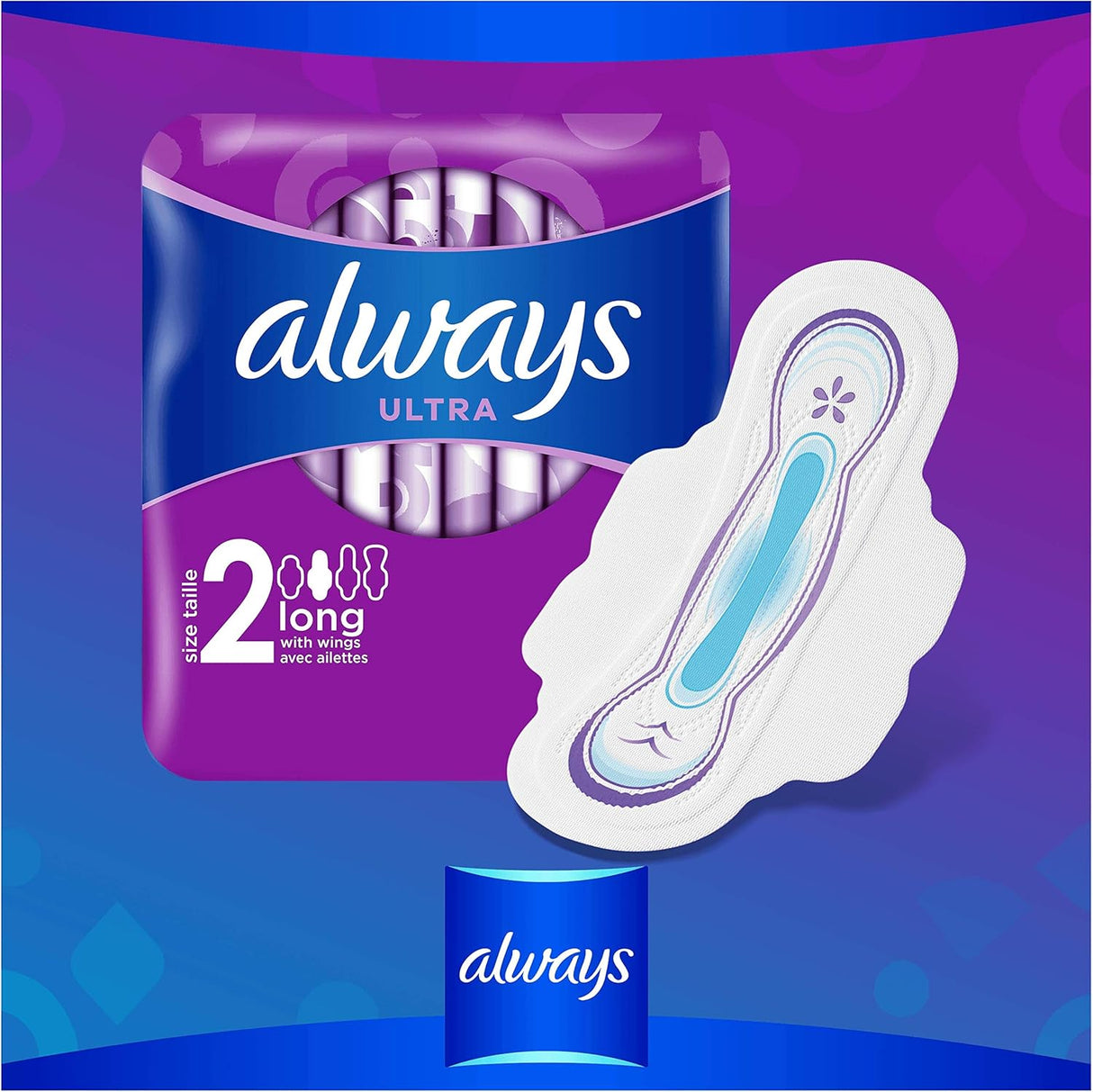 Always Ultra Long with Wings (Size 2) Sanitary Pads 12s