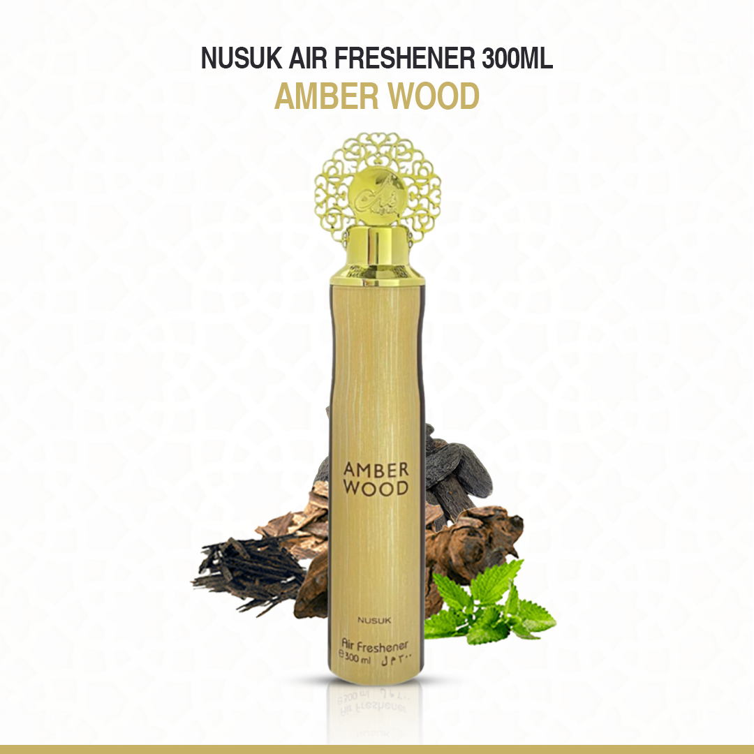 Nusuk Amber Wood Air Freshener 300ml Aroma Fragrance