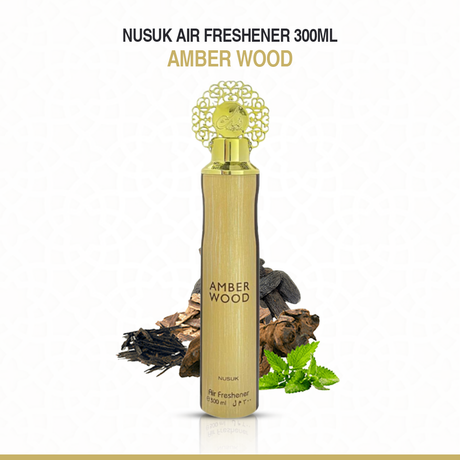 Nusuk Amber Wood Air Freshener 300ml Aroma Fragrance