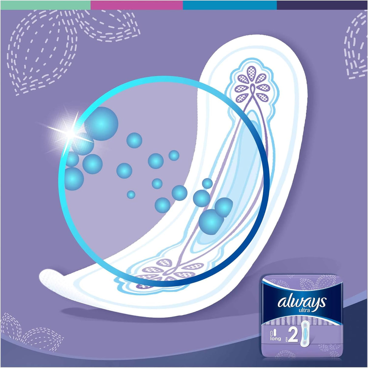 Always Ultra Long with Wings (Size 2) Sanitary Pads 12s