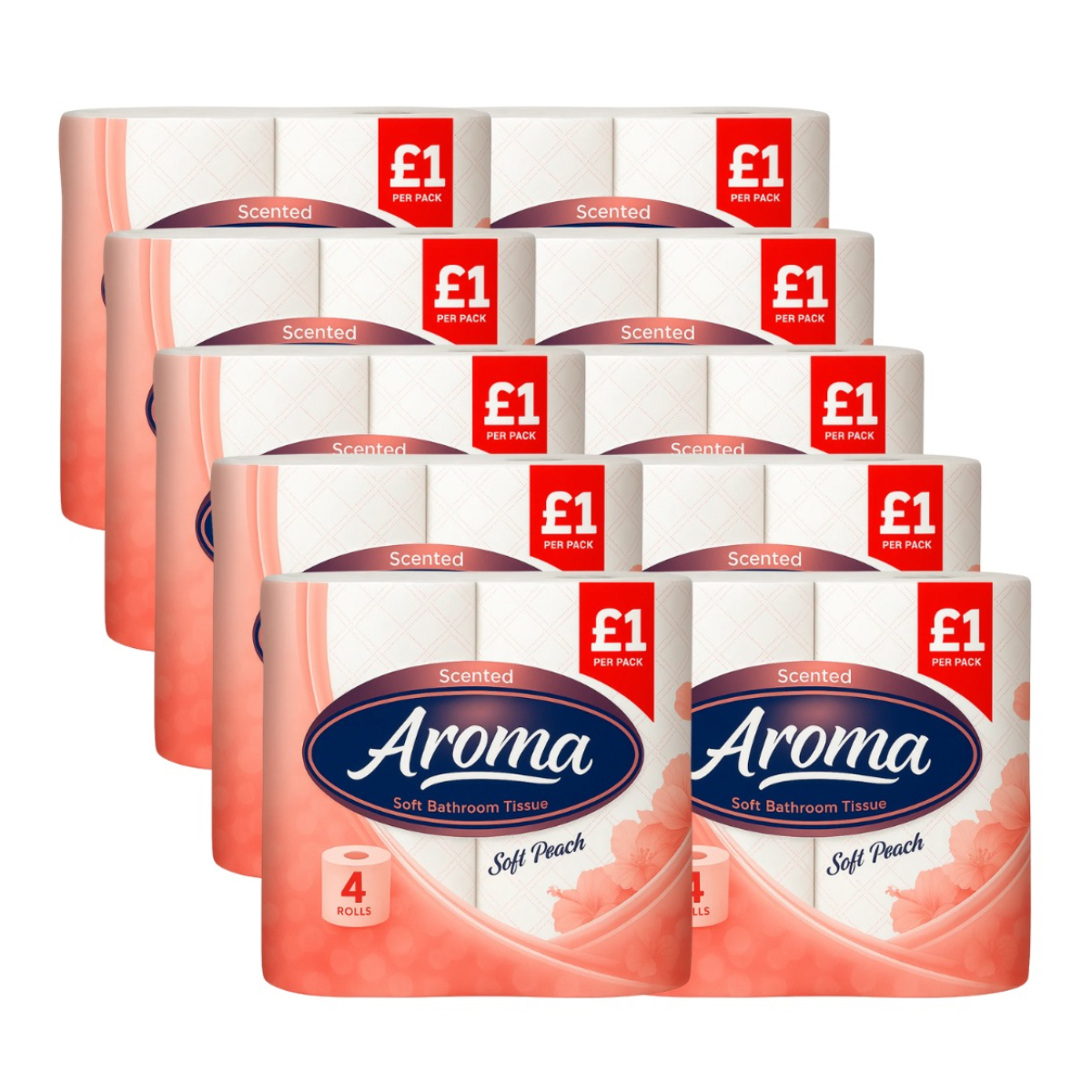 Aroma Scented Soft Peach 2ply Toilet Rolls | 40 Rolls