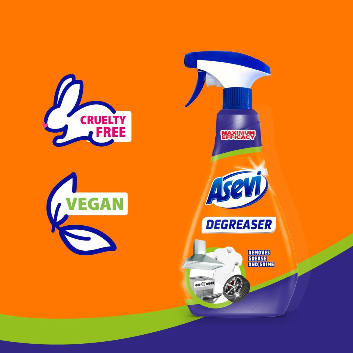 Asevi Power Degreaser Cleaning Spray 750ml | Pack of 12