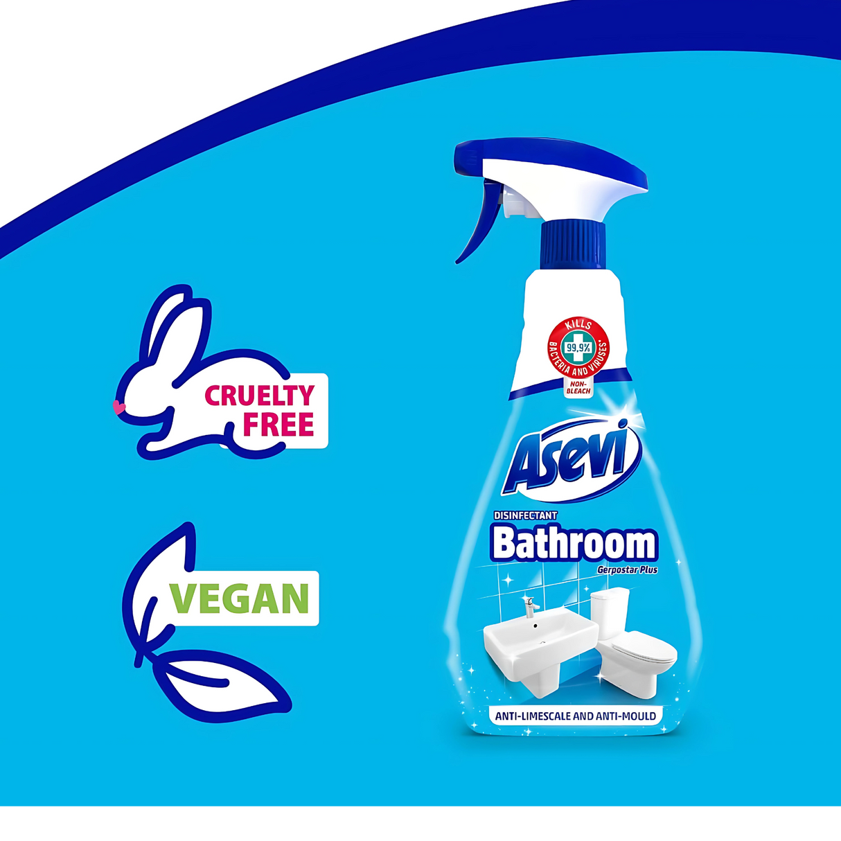 Asevi Bathroom Disinfectant Spray Gerpostar Plus 720ml