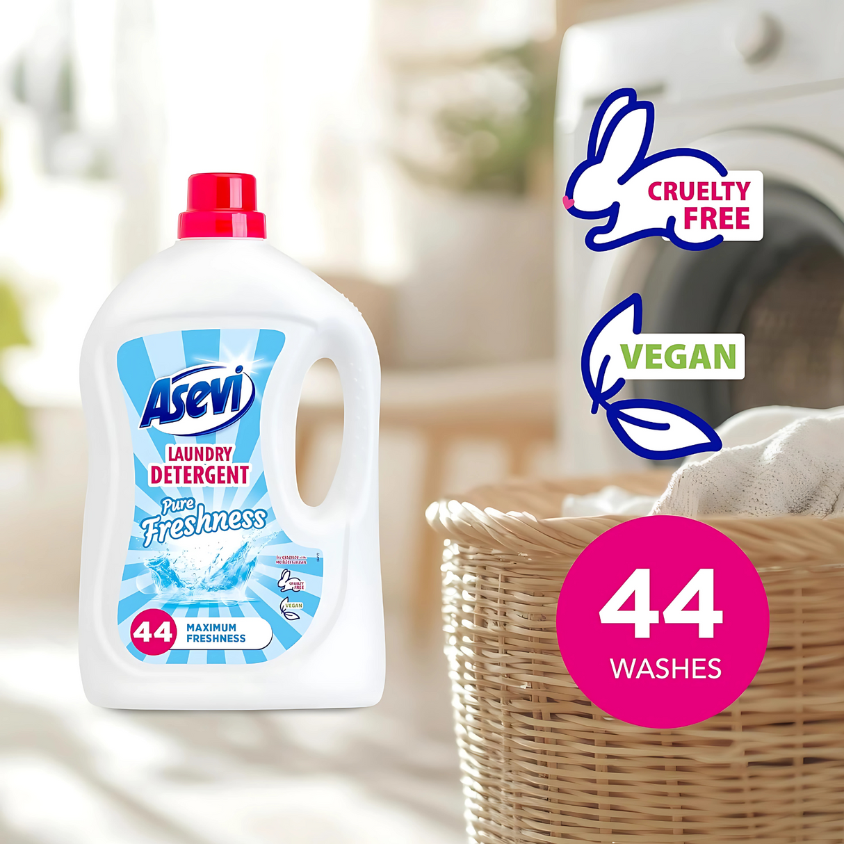 Asevi Pure Freshness Laundry Detergent 2376ml (44 Washes)