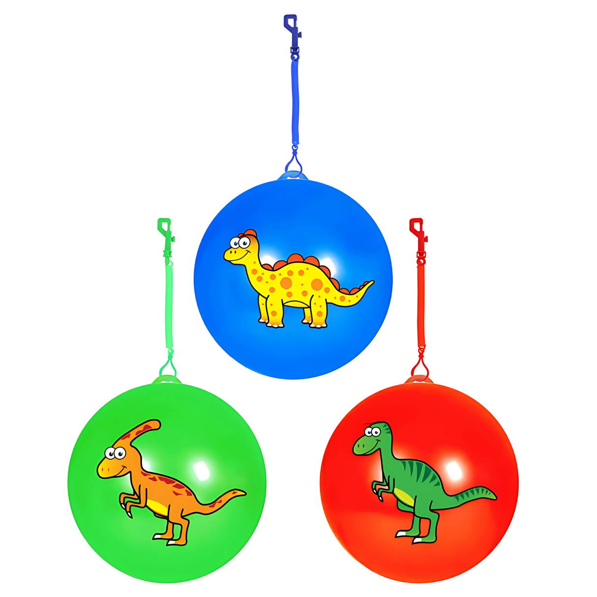 Assorted Dinosaur PVC Football Keychains 90g