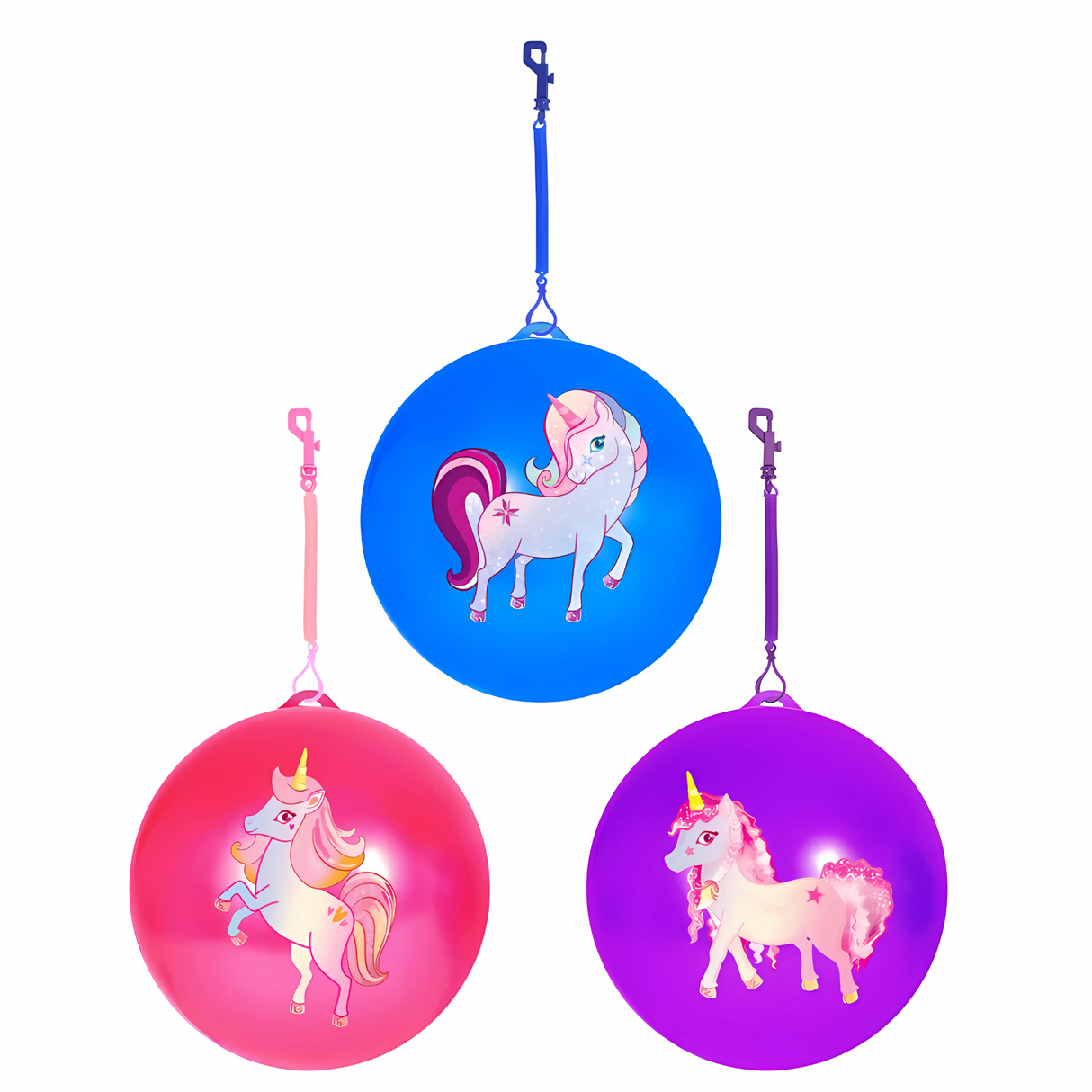 Assorted Unicorn PVC Football Keychains 90g