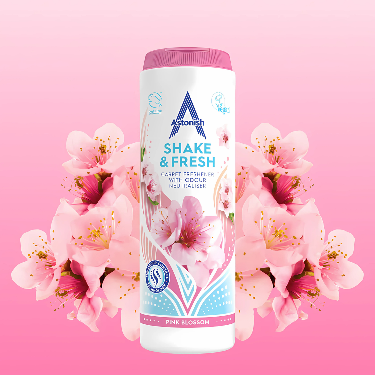 Astonish Shake & Fresh Carpet Freshener Pink Blossom 350g