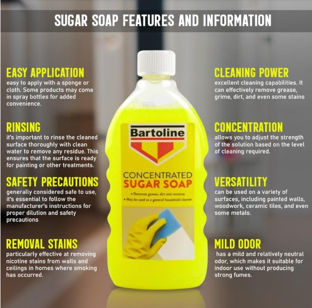 Bartoline Concentrated Sugar Soap Liquid 500ml
