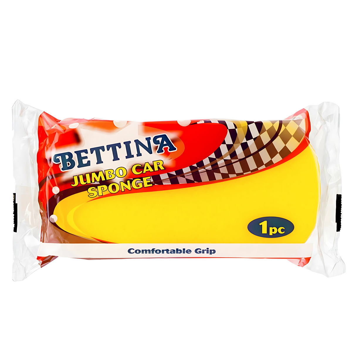 Bettina Jumbo Car Sponge Yellow - Pack of 6