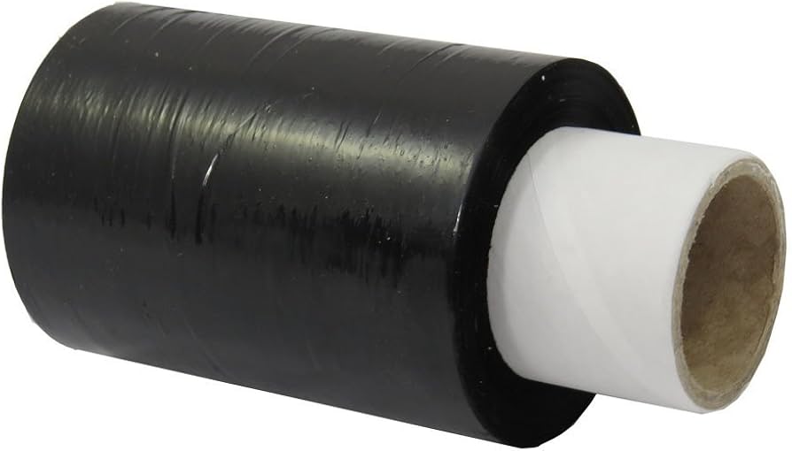 Black Mini Handy Wrap Stretch Film - 100mm x 150m, 17 Microns