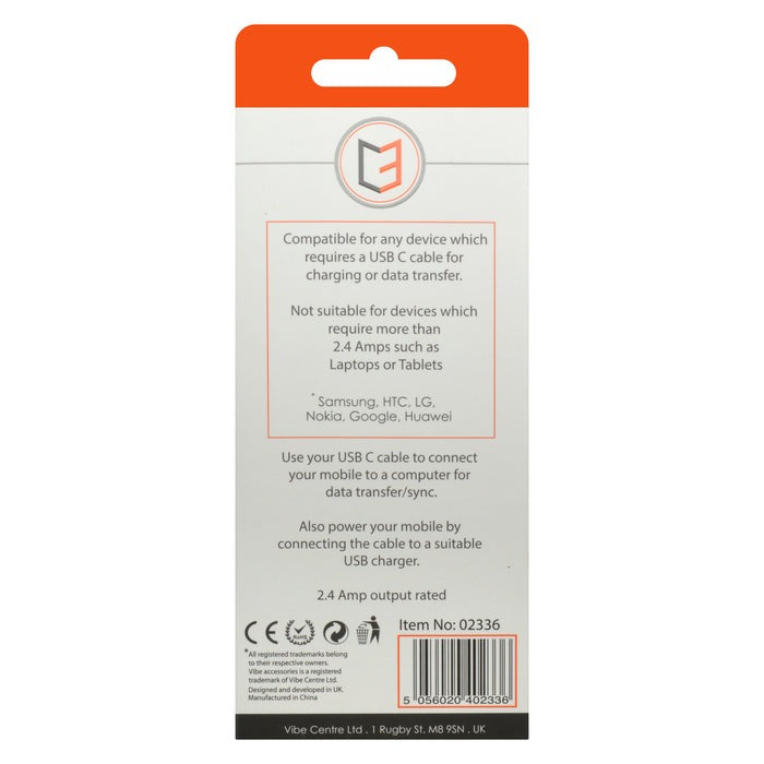 C3 High-Speed Data Sync & Charge Type C 1M Rounded USB Cable