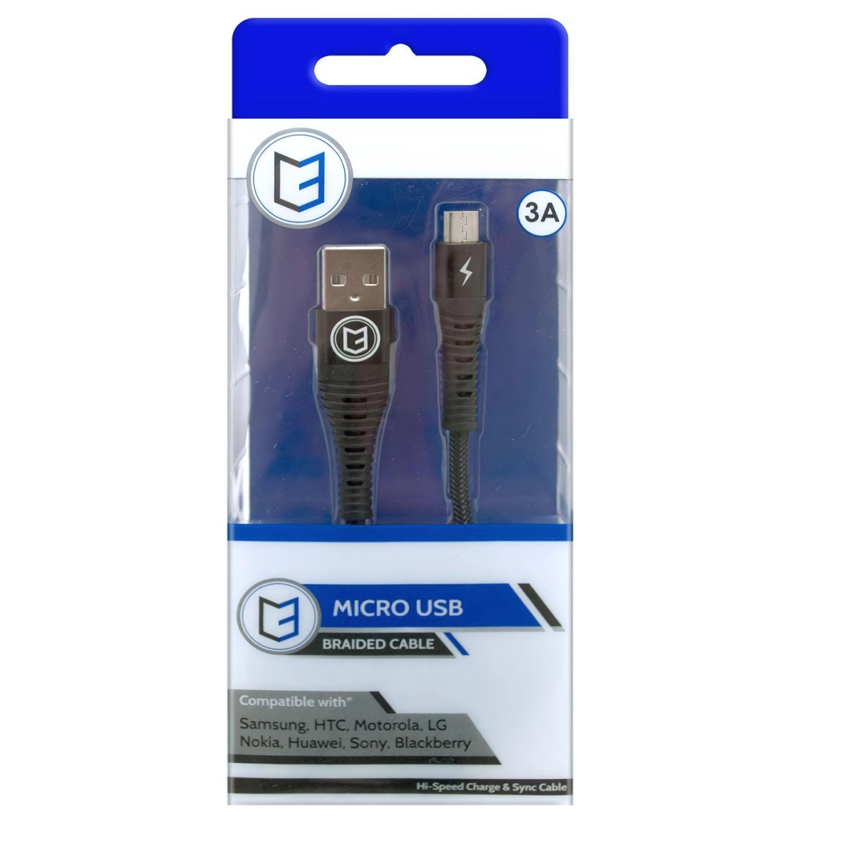 C3 High-Speed Data Sync & Charge Micro-USB - 2 M Braided USB Cable (08116)