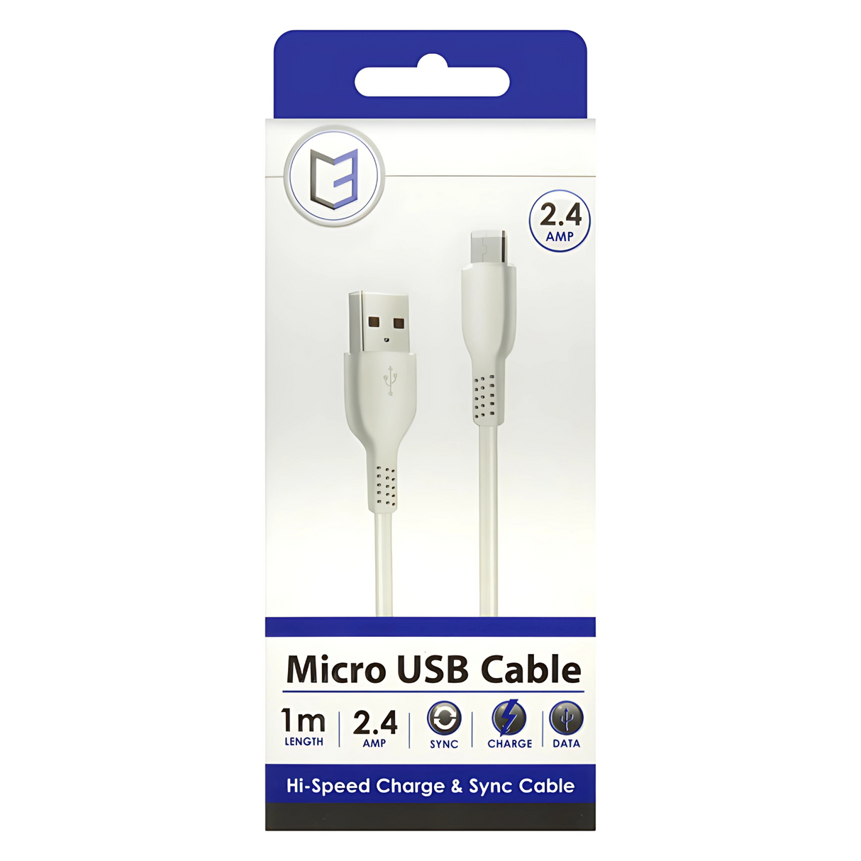 C3 High-Speed Data Sync & Charge Micro USB 1M Rounded USB Cable (02275)
