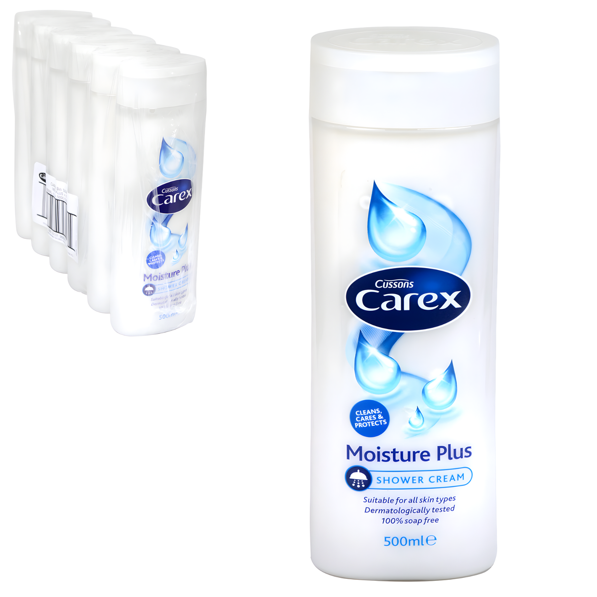 Carex Moisture Plus Shower Cream 500ml | Pack of 6