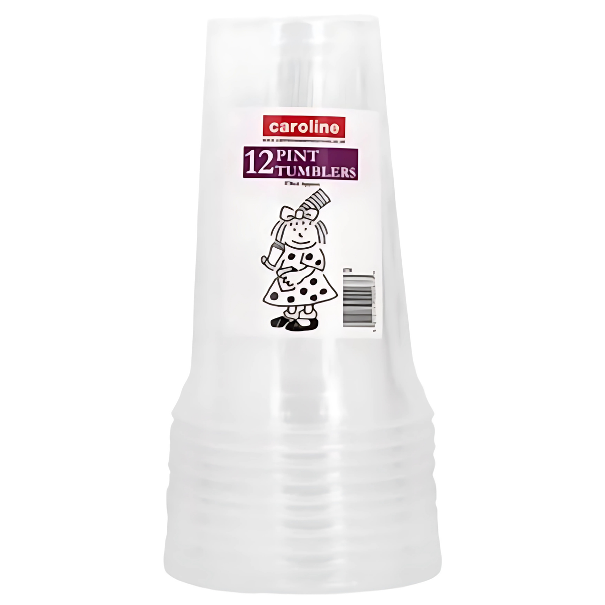 Caroline 1 Pint Clear Tumblers | Pack of 12 (1623)