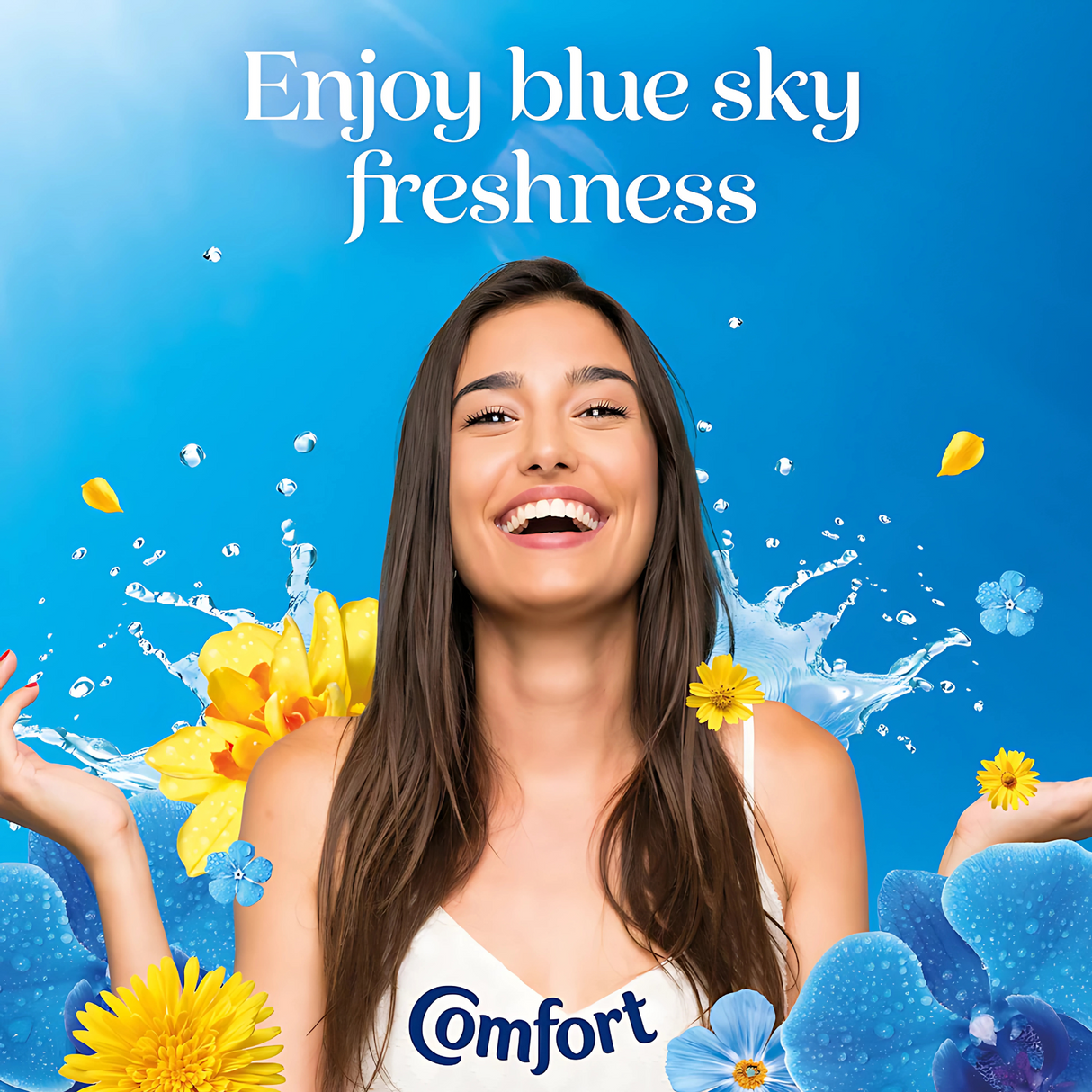 Comfort Fabric Conditioner Blue Skies 990ml 33 Washes