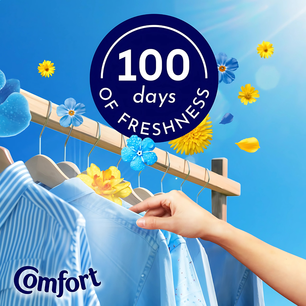 Comfort Fabric Conditioner Blue Skies 990ml 33 Washes