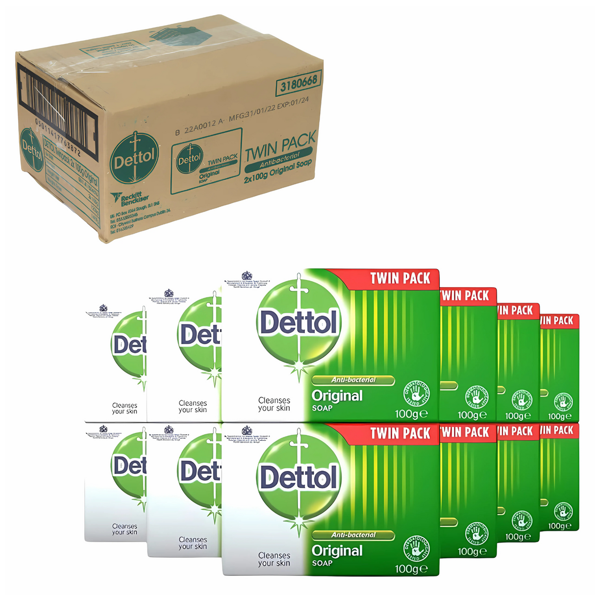 Dettol Antibacterial Original Soap 100g | Pack of 12