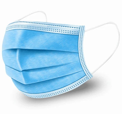 Disposable 3 Ply Face Masks - Pack of 50