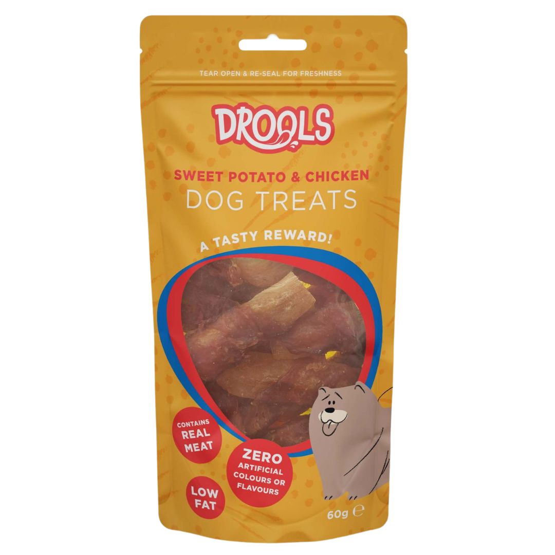 Drools Sweet Potato & Chicken Nugget Dog Treats 60g (DR8589)