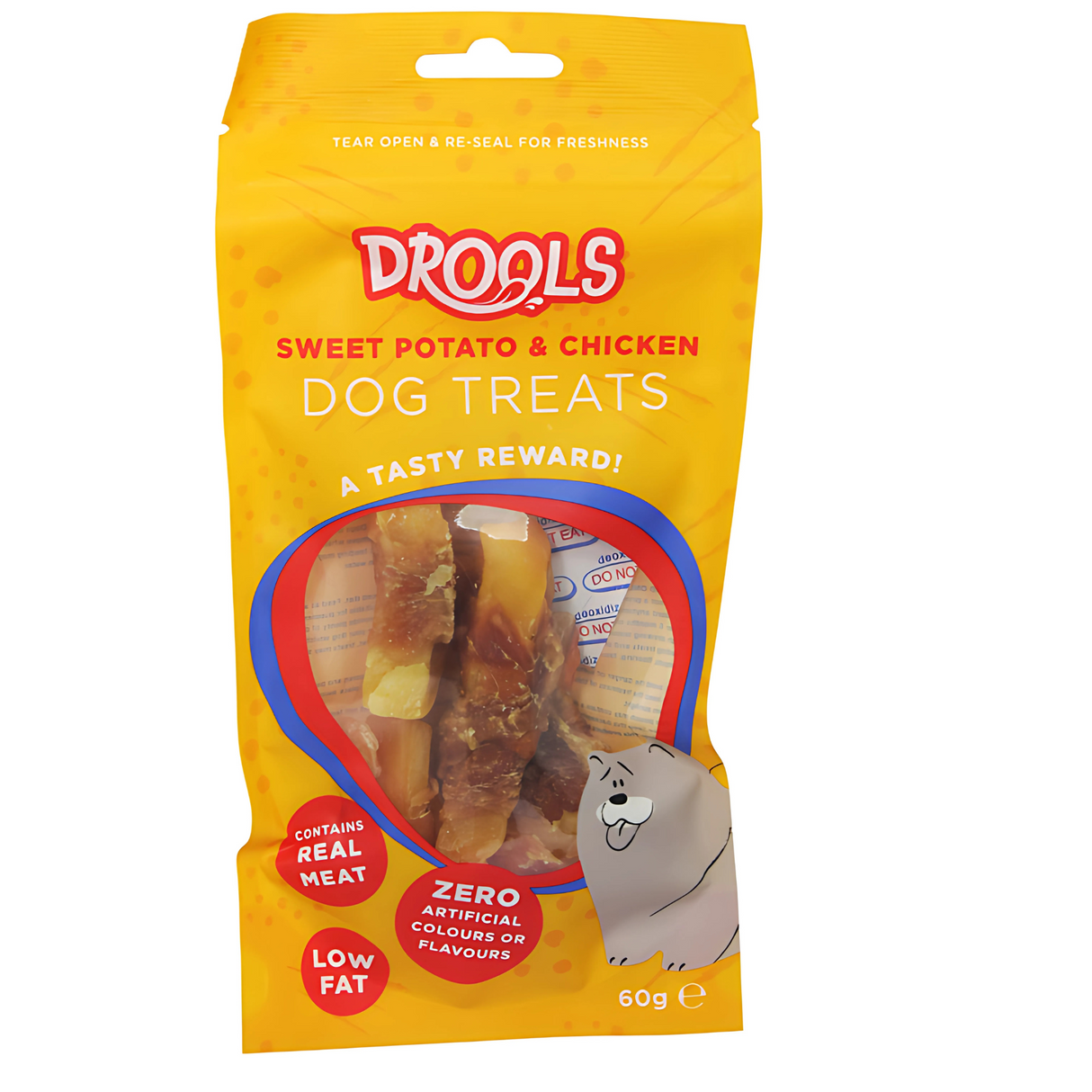 Drools Sweet Potato & Chicken Nugget Dog Treats 60g (DR8589)