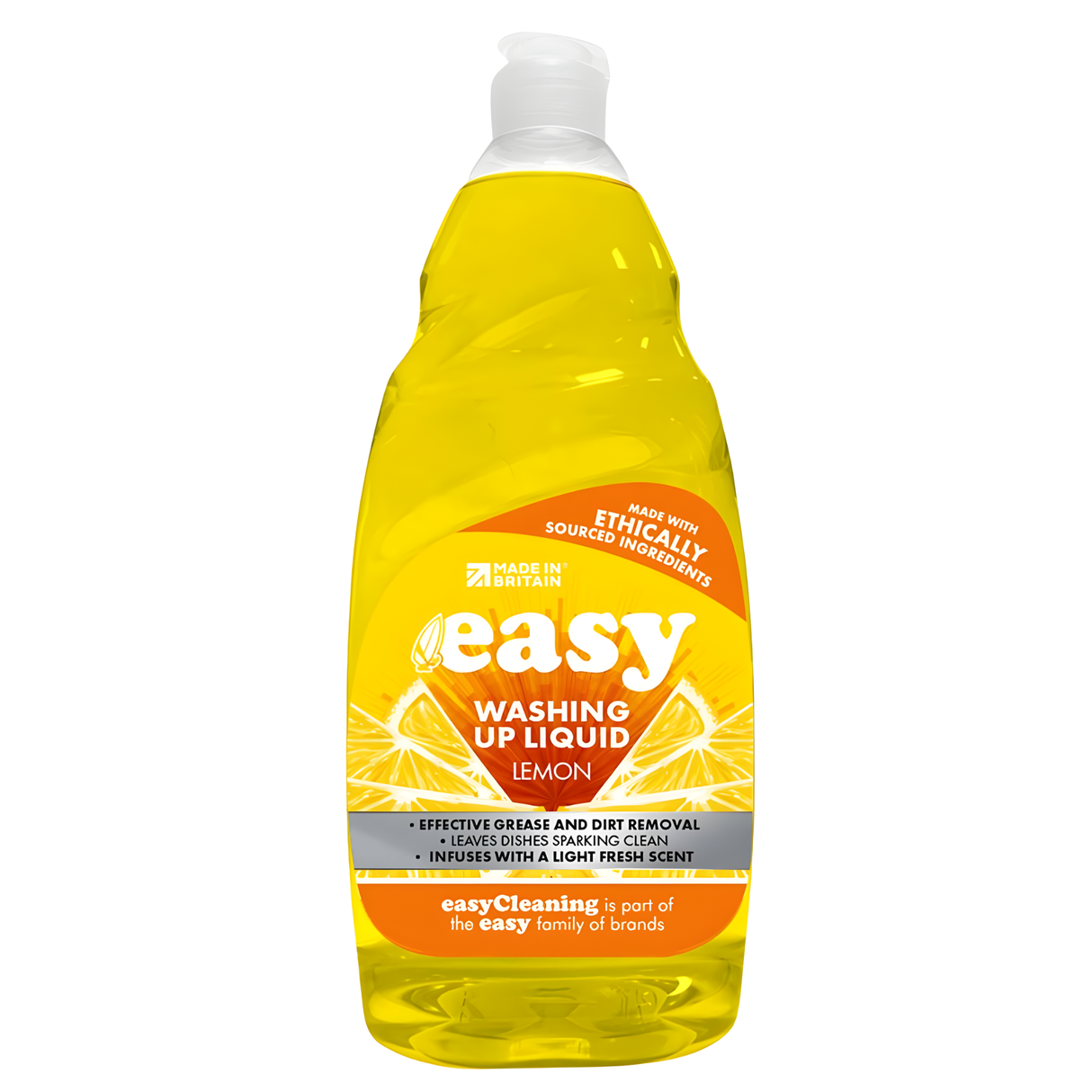 Easy Washing Up Liquid Lemon 500ml | Pack of 8