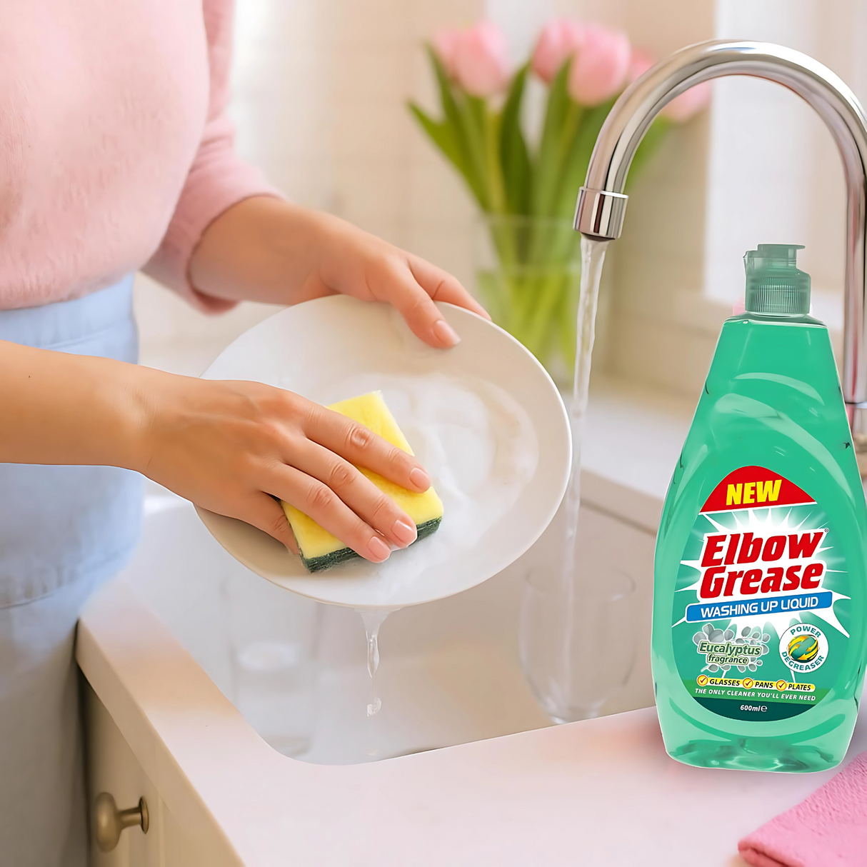 Elbow Grease Washing Up Liquid Eucalyptus 600ml