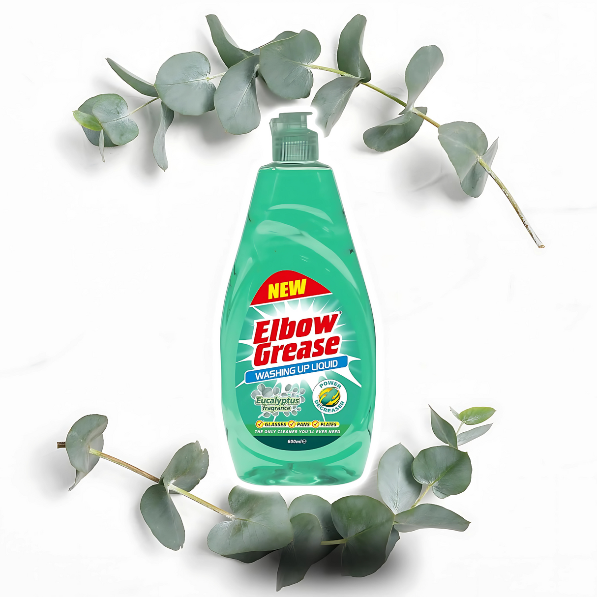 Elbow Grease Washing Up Liquid Eucalyptus 600ml
