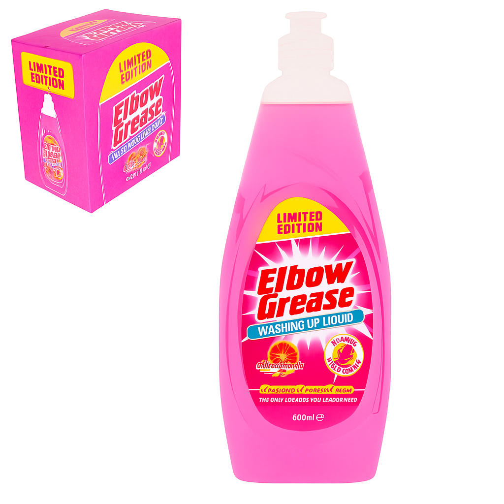 Elbow Grease Washing Up Liquid Pink Blush 600ml | Pack of 12