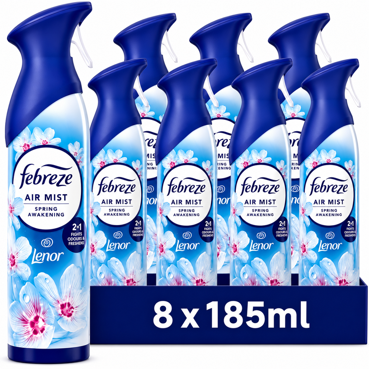 Febreze Air Mist Spring Awakening Air Freshener 185ml | Pack of 8