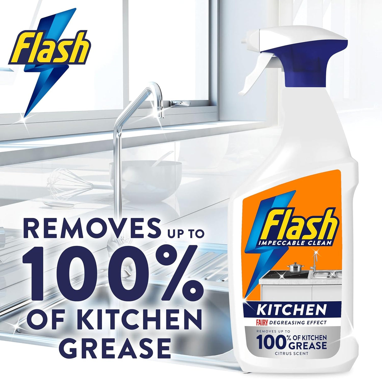 Flash Kitchen Citrus Cleaning Spray 800ml