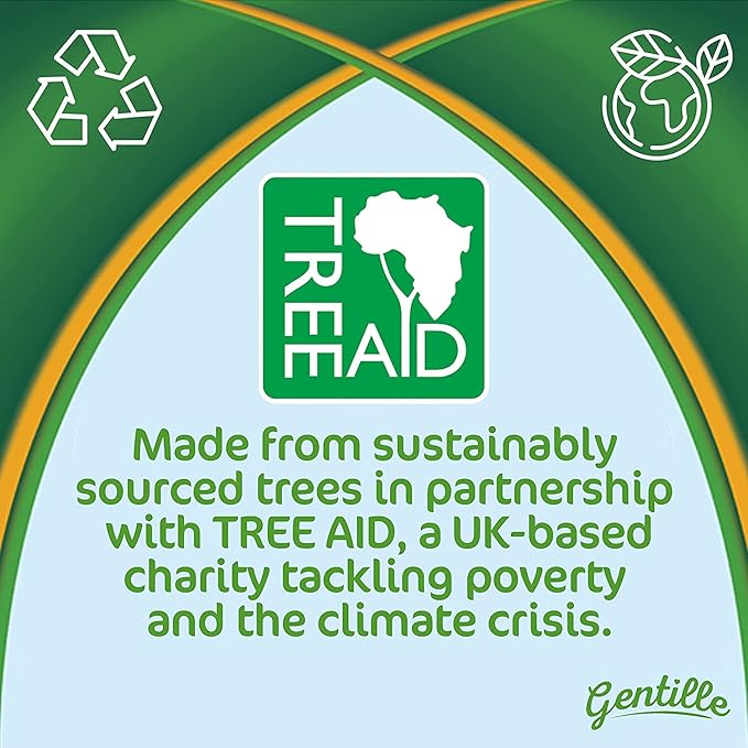 Gentille 3ply White Embossed Kitchen Rolls - Pack of 2 Rolls