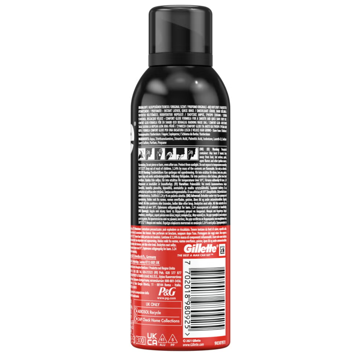 Gillette Regular Shaving Foam 200ml | Pack of 6