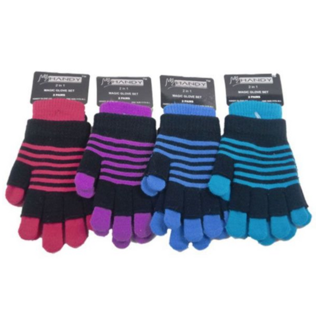 Handy Bright Stripes 2 in 1 Magic Gloves GLM-89