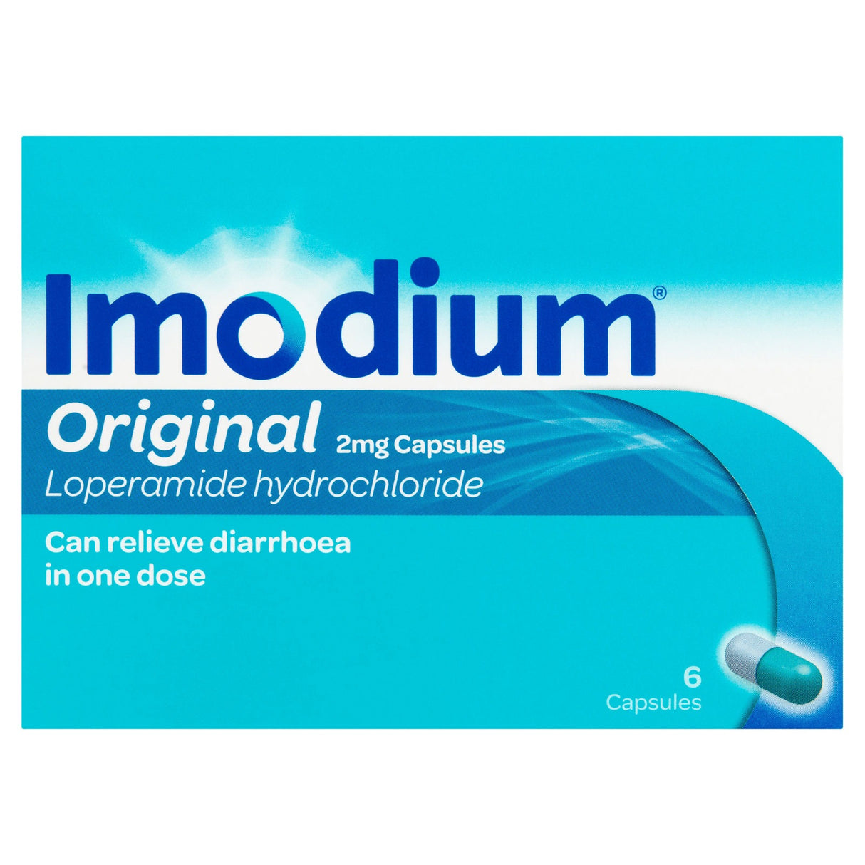Imodium Original Diarrhoea Relief 2mg Loperamide Capsules 6s