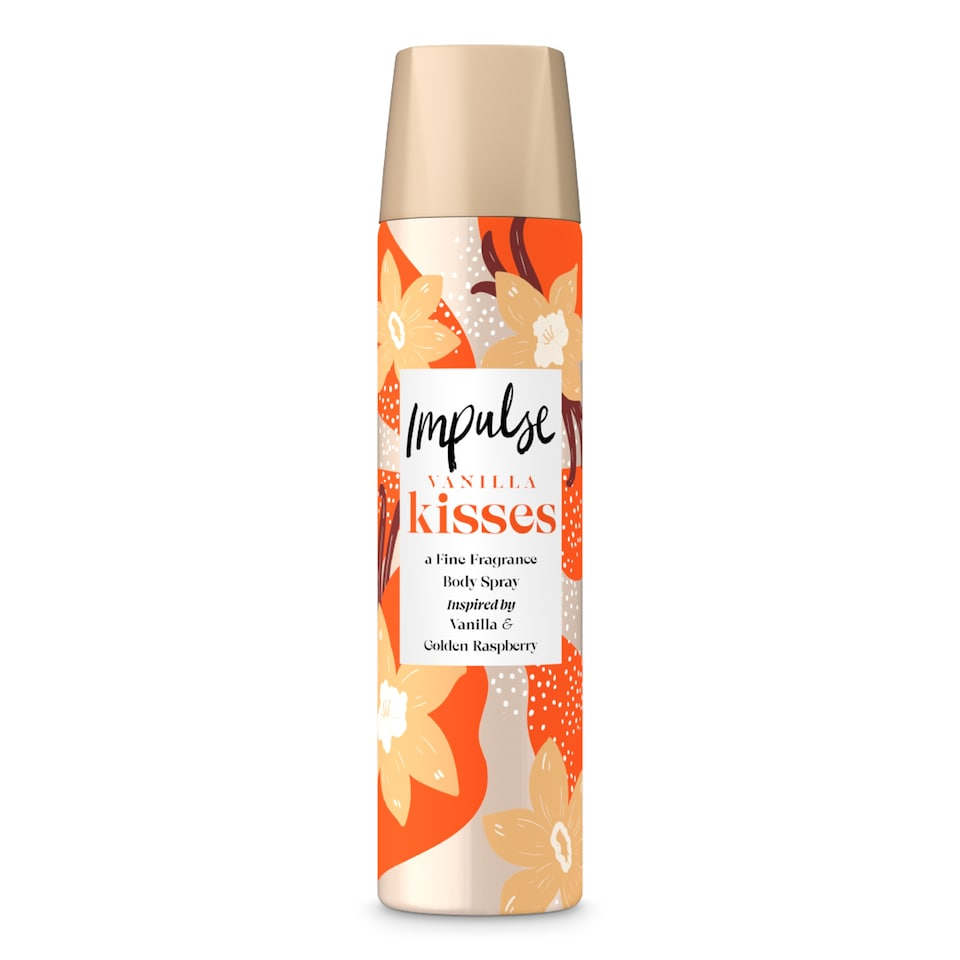 Impulse Vanilla Kisses Body Spray 75ml | Pack of 6