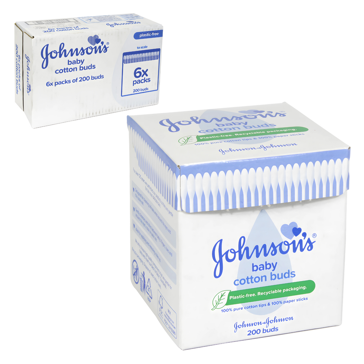 Johnson's Baby Cotton Buds 200s | Pack of 6
