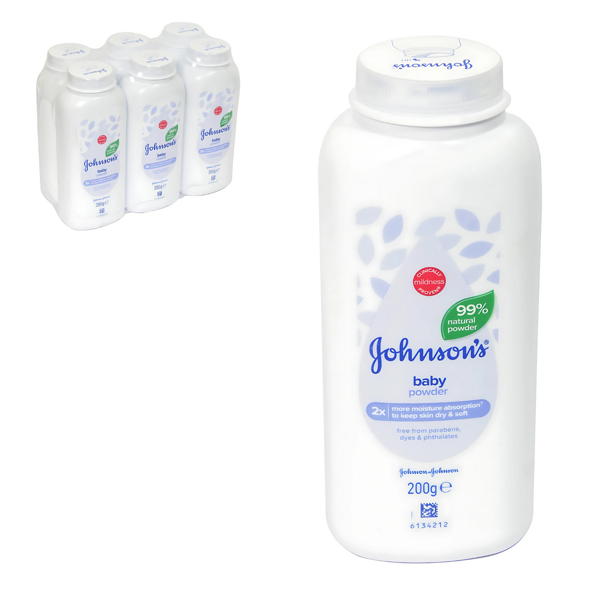 Johnson's Baby Powder 400g | Pack of 6