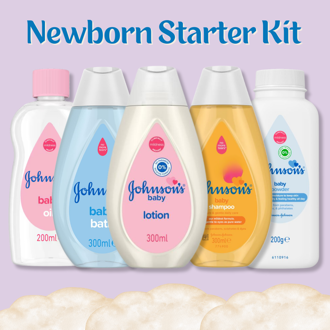 Johnson's Baby Newborn Starter Bundle | Baby Powder, Oil, Shampoo, Bath & Lotion