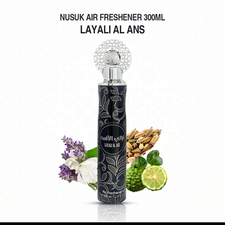 Nusuk Layali Al Ans Air Freshener 300ml - Room Fragrance Aroma Floral