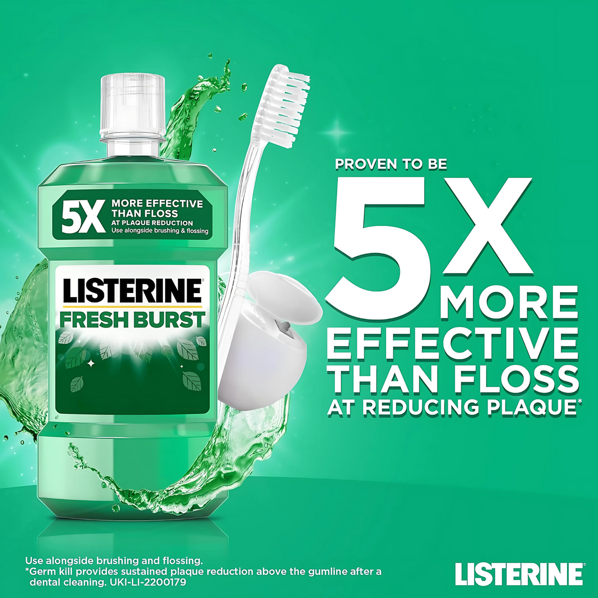 Listerine Fresh Burst Mouthwash 250ml