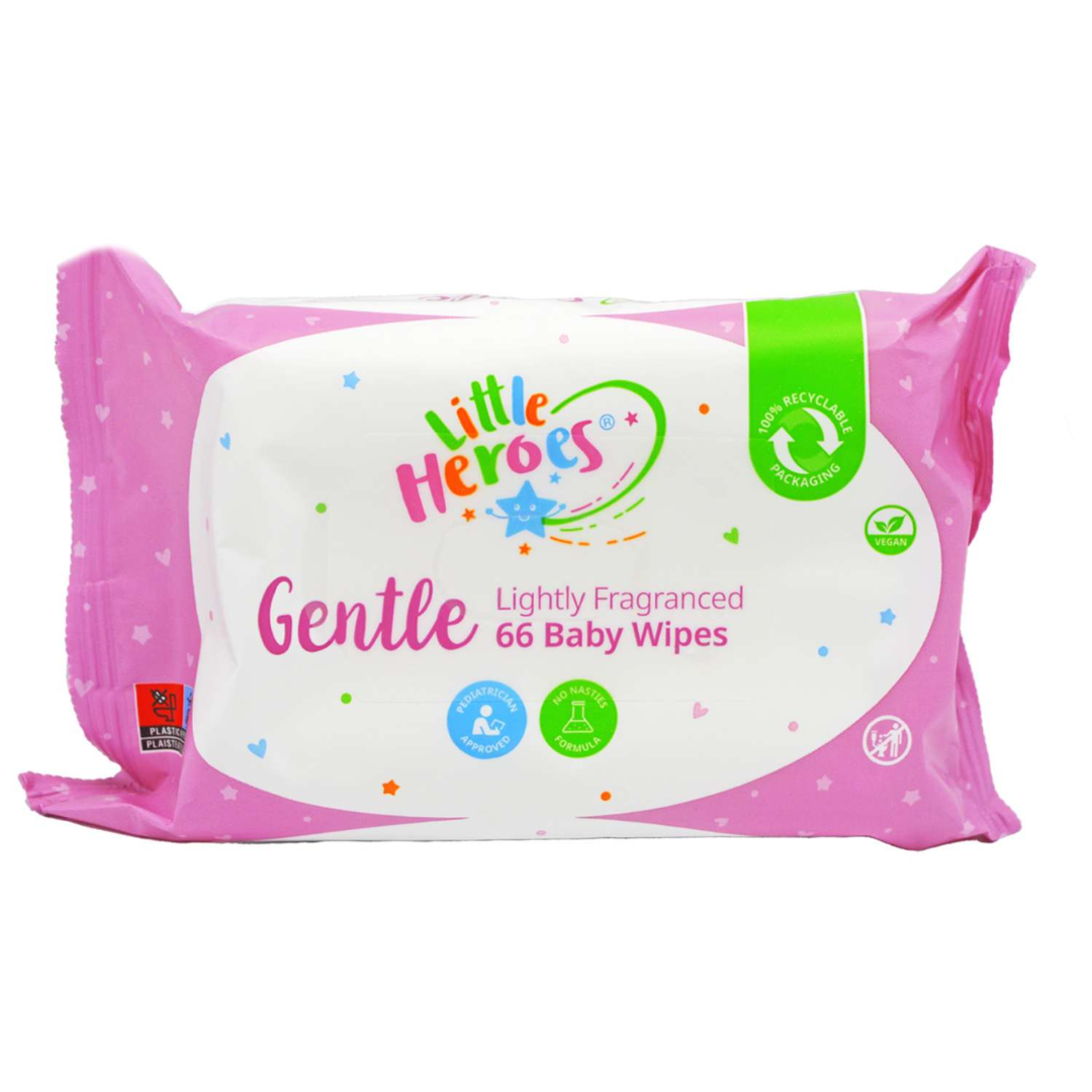 Little Heroes Gentle Lightly Fragranced Baby Wipes 66s
