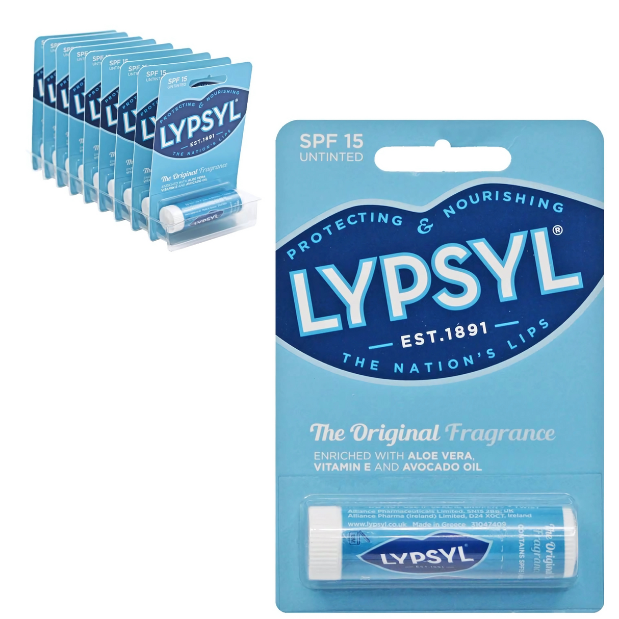 Lypsyl Original Lip Balm SPF15 – 4.2g Stick | Pack of 9