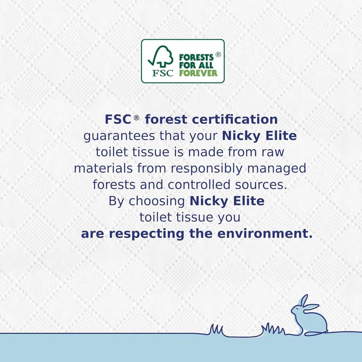 Nicky Elite 3 Ply Quilted Toilet Roll White - Pack of 9