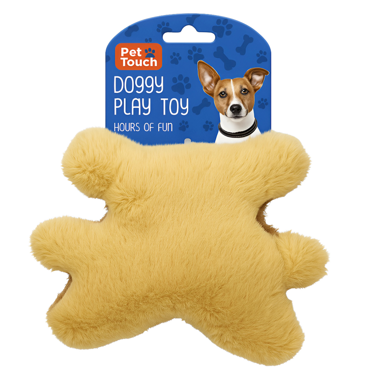 Pet Touch Plush Doggy Play Toy with Squeak – Assorted (HT6739)