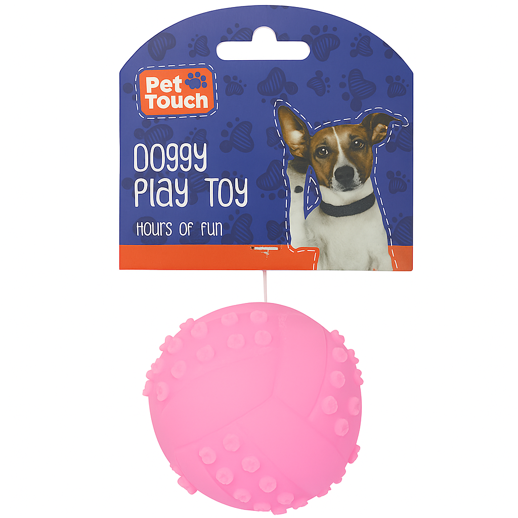Pet Touch Squeaky Ball Assorted Dog Toy (HT6546).
