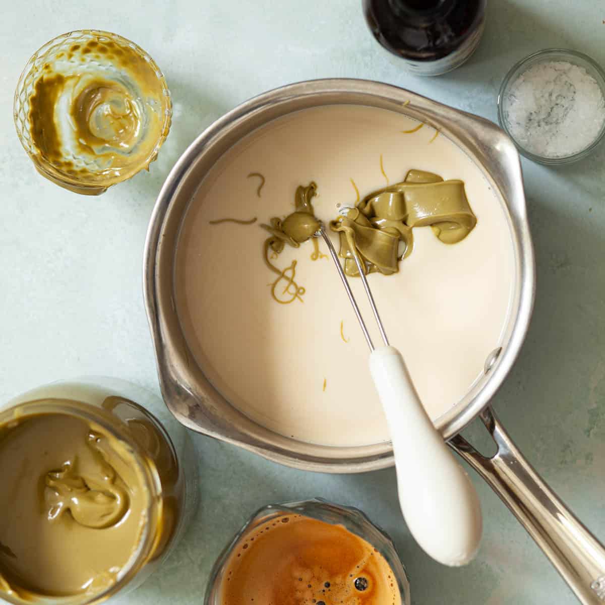 Pistachio Cream Recipes - Pistachio Cream Milky Espresso Latte Starbucks Style