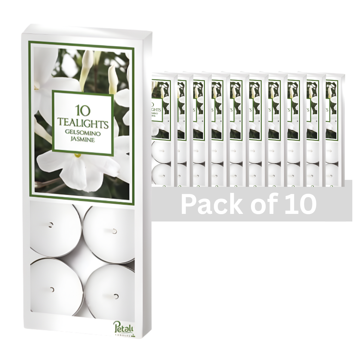 Petali Jasmine Scented Tealights | Pack of 10x10